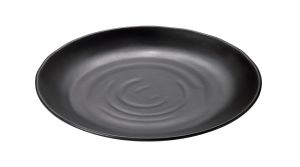 T8209 LE PERLE BLACK MELAMINE PLATE 28x3 LEONE