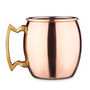 COPPER PLATED CURVED MOSCOW MULE MUG 550ml