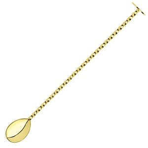 GOLD PLATED LUXURY TWISTED BAR SPOON
