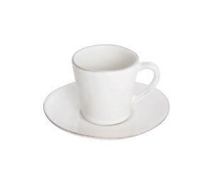 LISA COFFEE CUP & SAUCER 0.07L WHITE STONEWARE COSTA NOVA