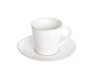 LISA TEA CUP & SAUCER 0.19L WHITE STONEWARE COSTA NOVA