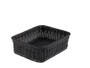 T0563.Z Rectangular black Vanity basket G1/2 32.5X26.5X10cm