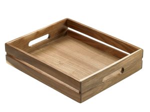 S5004 Acacia wood box 32.5 x 26.5 x 7h LEONE
