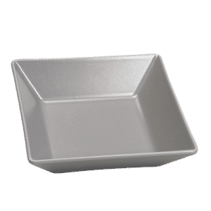 SQUARE BOWL SALAD DISH GREY MAT 22X22CM