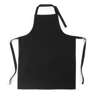 Waiter's apron full-length 240gr/m BLACK 65% Polyester 35% COTTON