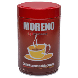 COFFEE MORENO TOP ESPRESSO TIN 250gr GROUND
