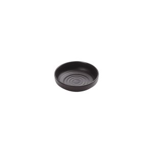 D155 FROSTED BLACK ROUND MELAMINE SAUSE DISH 9X2.6CM