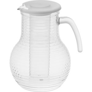 X046 PITCHER 3.1LT With lid and infused - MS - Ice tube CLEAR POLYCARBONATE 22x25.8CM