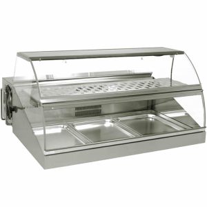 Refrigerated and ventilated market display - 3 x 1/1GN capacity ROLLER GRILL