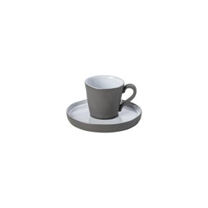 LAGOA ECO GRES WHITE COFFEE CUP & SAUCER 0.09lt COSTA NOVA