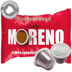 ΚΑΦΕΣ ΤΑΜΠΛΕΤΑ TOP ESPRESSO συμβατή κάψουλα Nespresso (ΒΟΧ 50τεμ/5GR) MORENO Italy
