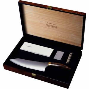 KSK-SET Chef knife 200mm + Whetstone 1000/3000 + Rust eraser + Angle keeper Suncraft Japan