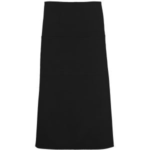 Waiter's apron long full-length 65Χ85 240gr/m BLACK 65% Polyester 35% COTTON