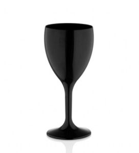 WINE GLASS 320ML BLACK P/C Gastroplast NSF®