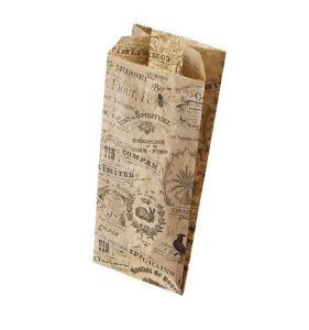 H6607 Grease proof paper bag vintage 40g/m2 12+9x28 1000PCS LEONE ITALY