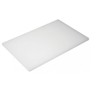 PE WHITE CUTTING BOARD 35X24X1cm CERTIFIED FOR FOOD