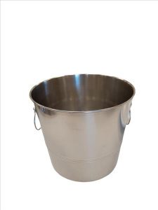 Double ROUND CHAMPAGNE BUCKET WITH LOOPS 18/10 Φ24 Χ 22εκ