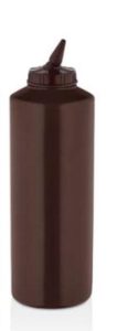 SQUEEZE BOTTLE DISPENSER WITH ROTATABLE TIP BROWN  GPS-750ml/25,35Oz  PE BPA FREE Gastroplast NSF®