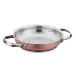 DIVANI OMELETTE FRYING PAN WITH 2 HANDLES 18/10 Cr-Ni stainless steel COPPER Φ18CM