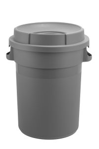 ROUND PLASTIC GARBAGE CAN WITH HOLE LID 80LT 56X62CM PP