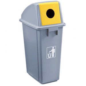 PLASTIC RECYCLING WASTE BIN 58L FOR CAN /BOTTLE 33X45X80CM PP