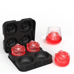 Silicone Ice Mould - 4 Section Rose Shape 16x16x6CM