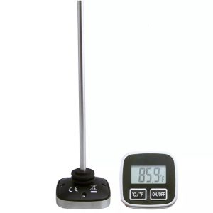 Digital lcd display stainless steel probe cooking food instant read wine thermometer