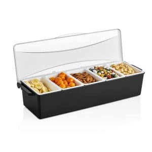 GARNISH TRAYS WITH 5 COMPARTMENTS WITH LID Gastroplast NSF®