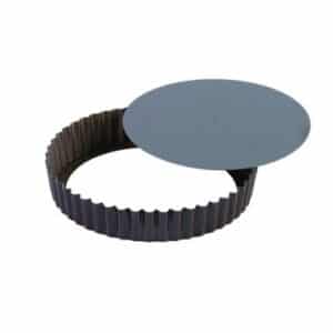 Non-stick round fluted tart mould - Removable bottom - Ø260/240 mm h25 mm GOBEL France