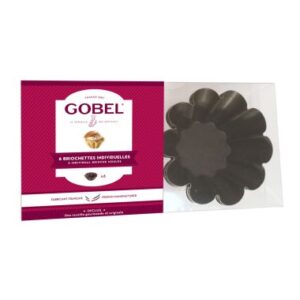 Non-stick Box set of 6 small brioche moulds GOBEL France