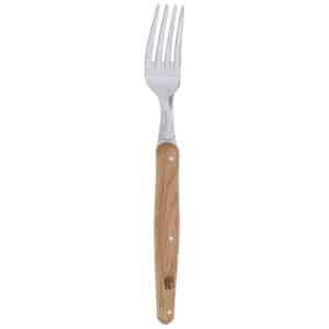 Laguiole Fork 1,5mm Thickness Oak Wood Handle Jean Dubost