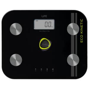 ECO KINETIC SCALE Digital Bathroom Glass Black with measurement  fat 6 in 1 LIFE