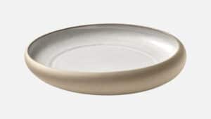 PLAYGROUND EMBRACE HALF-DEEP ROUND COUPE PLATE ∅26CM BEIGE PORCELAIN GERMANY