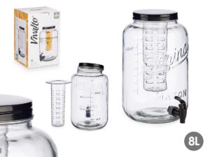 Glass jar 8lt with a tap VIVALΤO