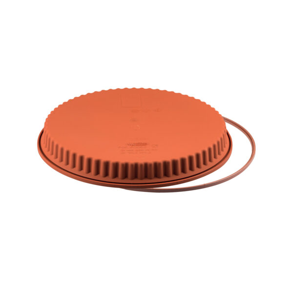 SFT428-FLAN PAN ΦΟΡΜΑ ΣΙΛΙΚΟΝΗΣ+SAFE RING ø280 H30MM Terracotta Silikomart Italy - Image 2