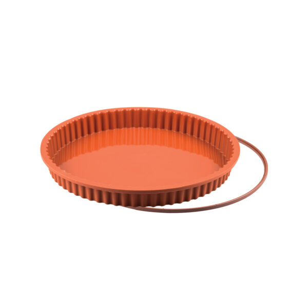 SFT428-FLAN PAN ΦΟΡΜΑ ΣΙΛΙΚΟΝΗΣ+SAFE RING ø280 H30MM Terracotta Silikomart Italy