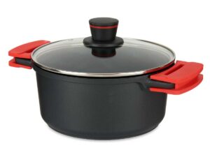 ALUMINUM PAN NON-STICK COATING DEEP WITH GLASS LID Φ24CM KINVARA ®