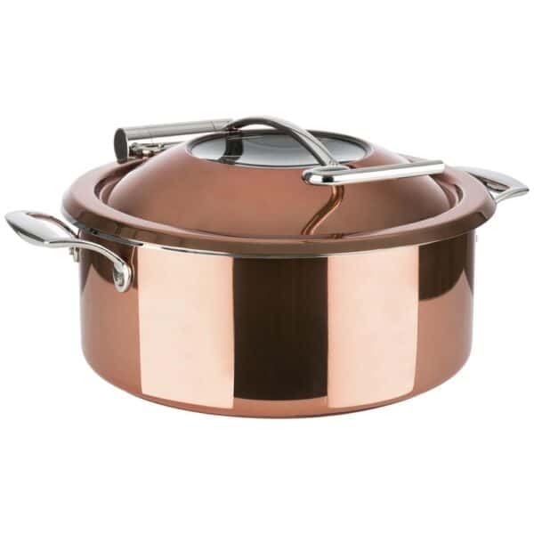 "ORBIT" ΜΠΑΙΝ ΜΑΡΙ 4LT CHAFING DISH copper 34X39EK. S/S APS GERMANY