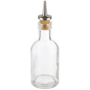 BOTTLE GLASS OIL/VINEGAR WITH STAINLESS STEEL LID 100ML APS GERMANY