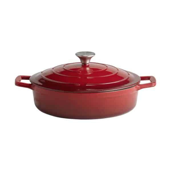 "5 STARS" RED CAST IRON ROASTER WITH LID 3LT Ø28CM APS GERMANY