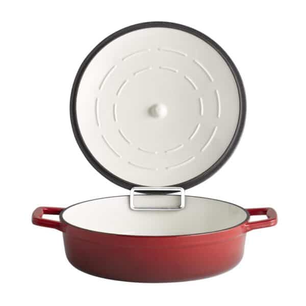 "5 STARS" RED CAST IRON ROASTER WITH LID 3LT Ø28CM APS GERMANY - Image 2