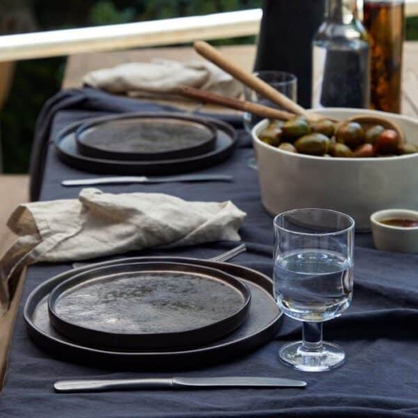 LAGOA METAL ΠΙΑΤΟ ΤΣΑΓΙΟΥ ΣΤΡΟΓΓΥΛΟ 16cm STONEWARE COSTA NOVA - Image 3