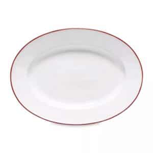 BEJA ΠΙΑΤΕΛΑ ΟΒΑΛ 30X21.6εκ ΚΟΚΚΙΝΟ ΡΙΜ STONEWARE COSTA NOVA