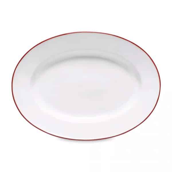 BEJA ΠΙΑΤΕΛΑ ΟΒΑΛ 30X21.6εκ ΚΟΚΚΙΝΟ ΡΙΜ STONEWARE COSTA NOVA