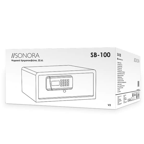 SONORA SB-100 ΨΗΦΙΑΚΟ ΧΡΗΜΑΤΟΚΙΒΩΤΙΟ ΜΑΥΡΟ ΑΤΣΑΛΙ 22,6L - Image 3