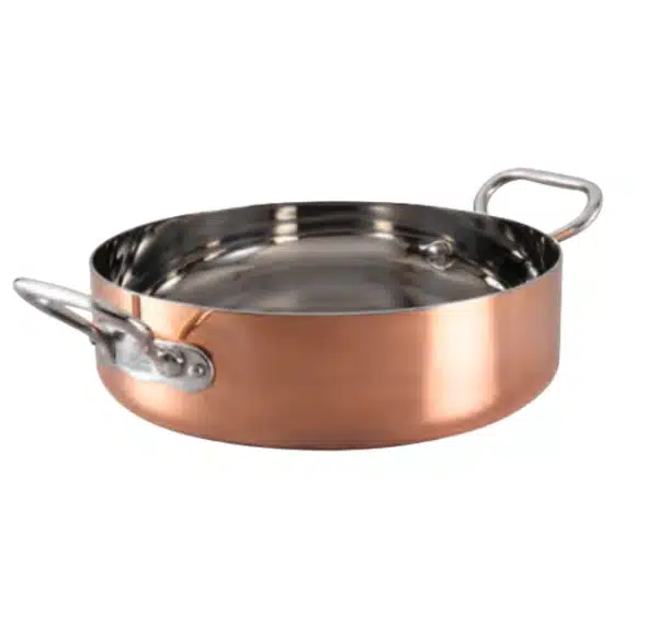COPPER RONDEAU ΕΠΑΓΩΓΙΚΟ ΚΑΤΣΑΡΟΛΑΚΙ Χάλκινο S/S Φ28εκ ME 2 ΧΕΡΟΥΛΙΑ S/S PENTOLE AGNELLI Italy